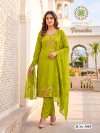Varnika Vol 3 By Passion Tree Roman Silk Kurti With Bottom Dupatta